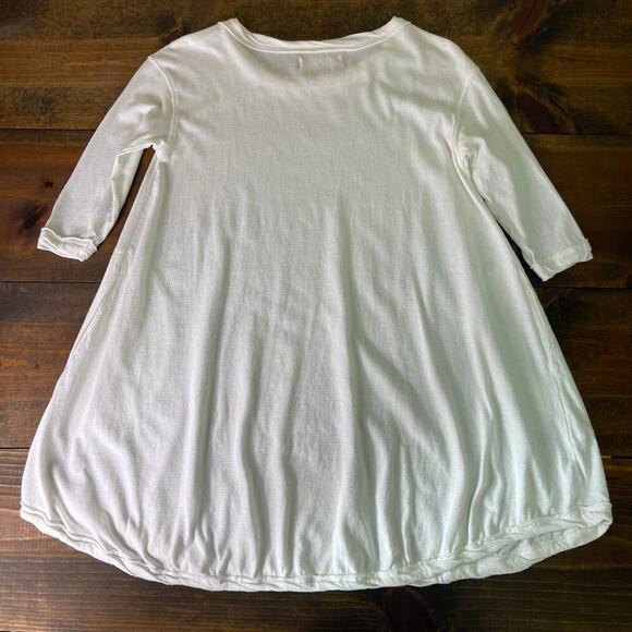 Free People Beach White Oversized T-Shirt Dress Cover Up Cotton Women's Small - Picture 2 of 11